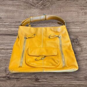 Banana Republic Gold Yellow Shoulder Bag Purse